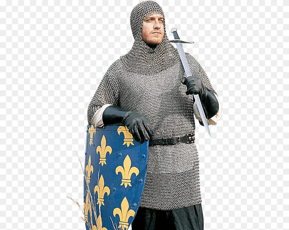 Mail Armor Coif Chain Mail Medieval Armor Knight In Chainmail Armour, Glove, Clothing, Adult, Person Free Transparent Png