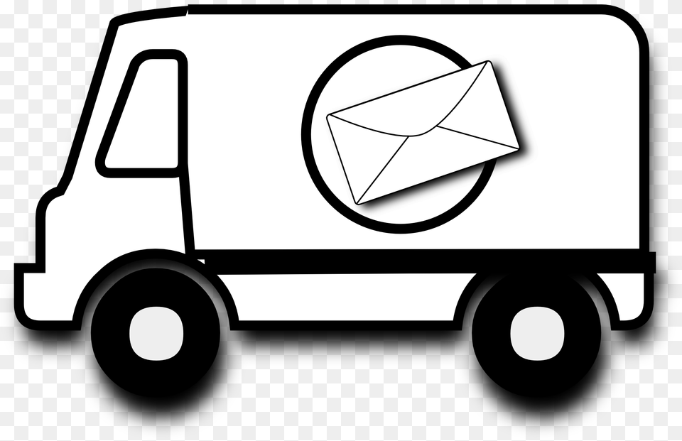 Mail Car Cliparts, Moving Van, Transportation, Van, Vehicle Png Image