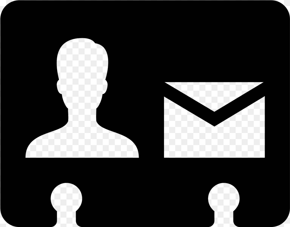 Mail Contact Filled Icon Contact, Gray Free Png Download