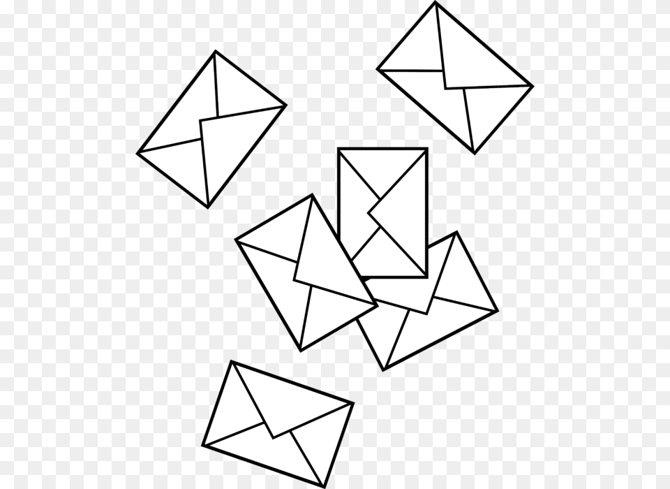 Mail Envelopes Scattered Clip Art, Paper, Origami Free Png