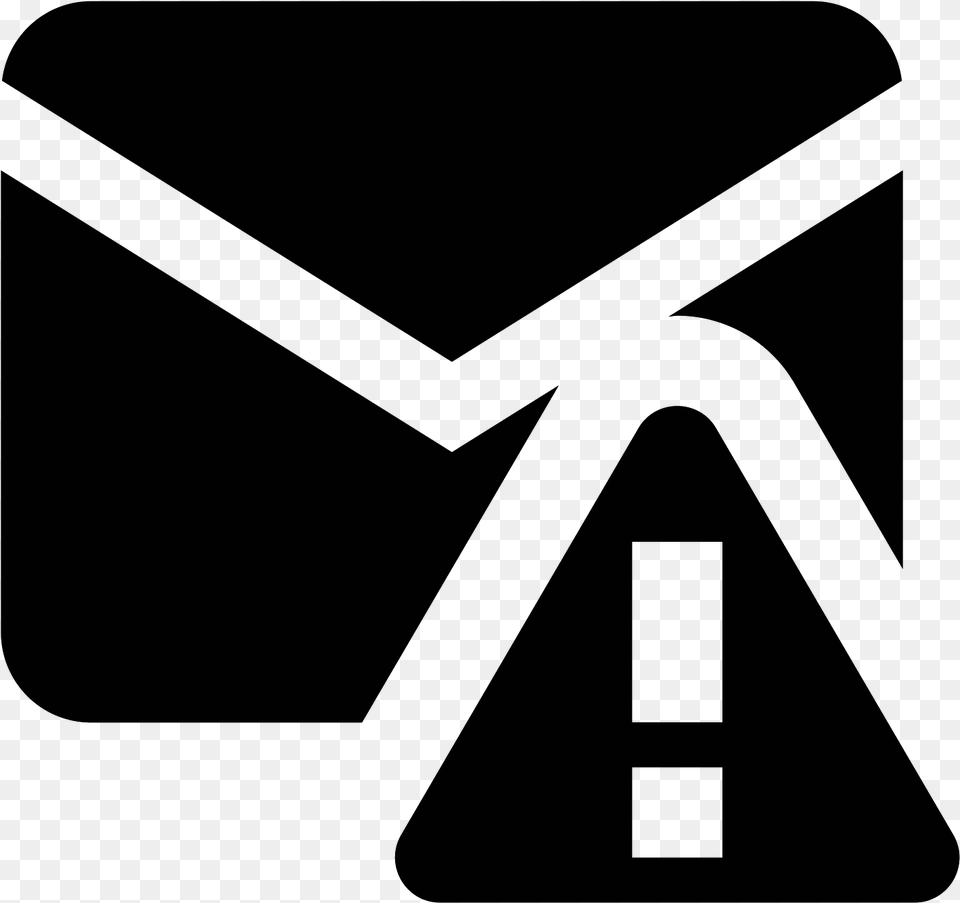 Mail Error Icon, Gray Free Png