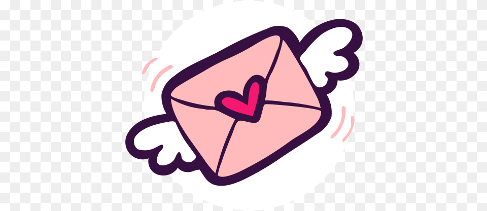 Mail Message Post Wings Valentine Girly, Accessories, Bag, Handbag, Envelope Png Image