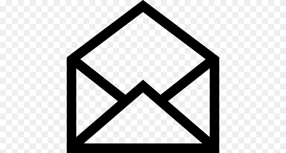 Mail Open Icon, Gray Free Png Download
