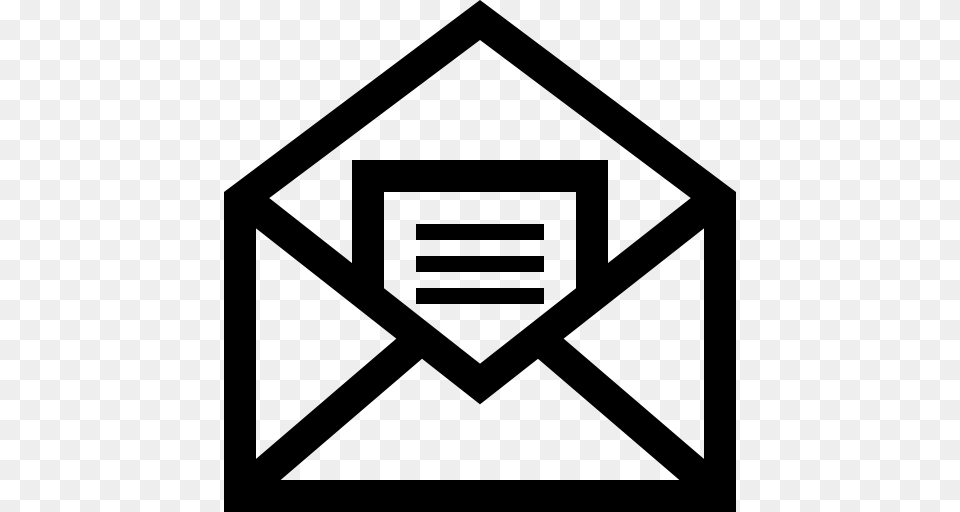 Mail Open Symbol Of An Envelope With A Letter Inside, Gate Free Transparent Png