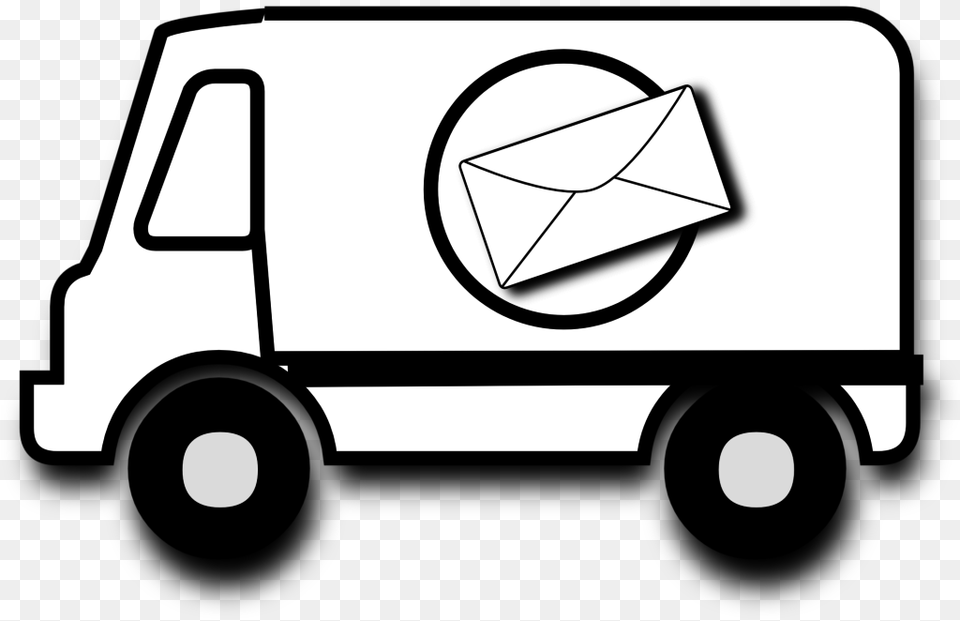 Mail Truck Coloring Pages, Vehicle, Van, Transportation, Moving Van Free Png Download