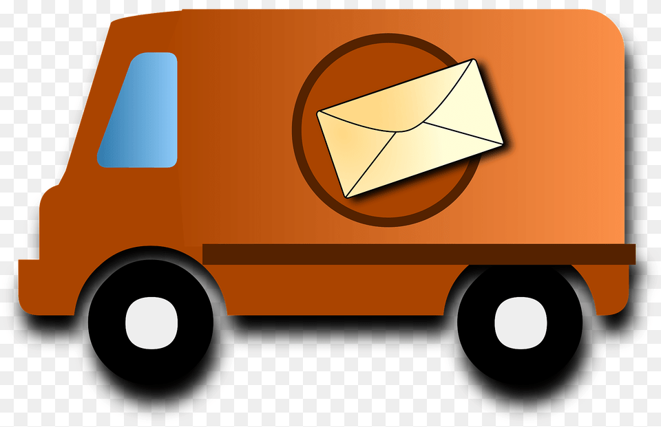 Mail Van Clipart, Vehicle, Moving Van, Transportation, Box Free Png
