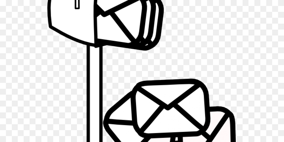 Mailbox Clipart Black And White, Symbol, Sign Free Png Download