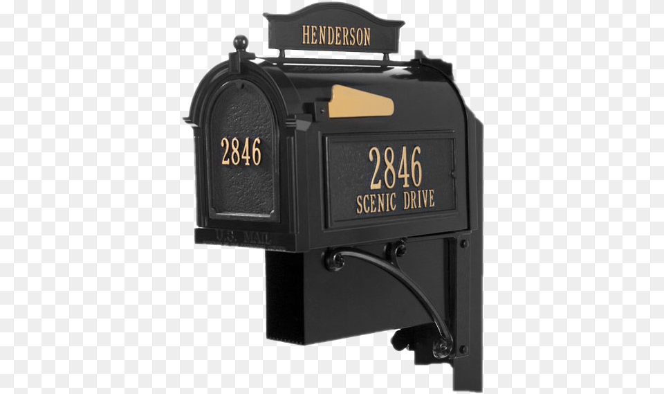 Mailbox Hd Quality Black Mailbox Gold Free Png
