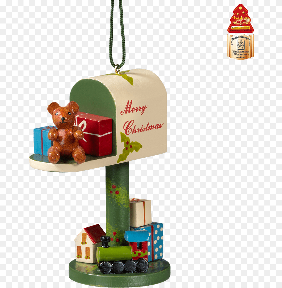 Mailbox Merry Christmas Christmas Ornament, Teddy Bear, Toy, Accessories, Bag Free Transparent Png