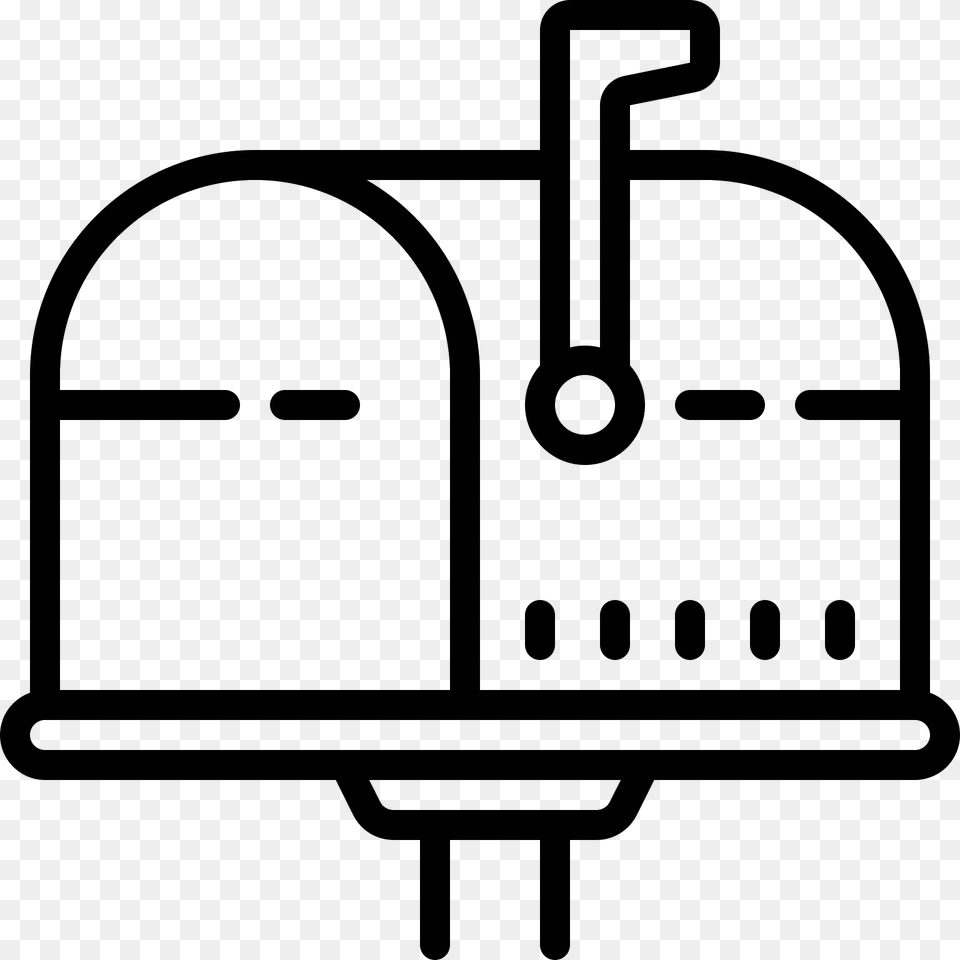 Mailbox Opened Flag Up Icon Clipart Download Icon For Mailing Address, Gray Png Image