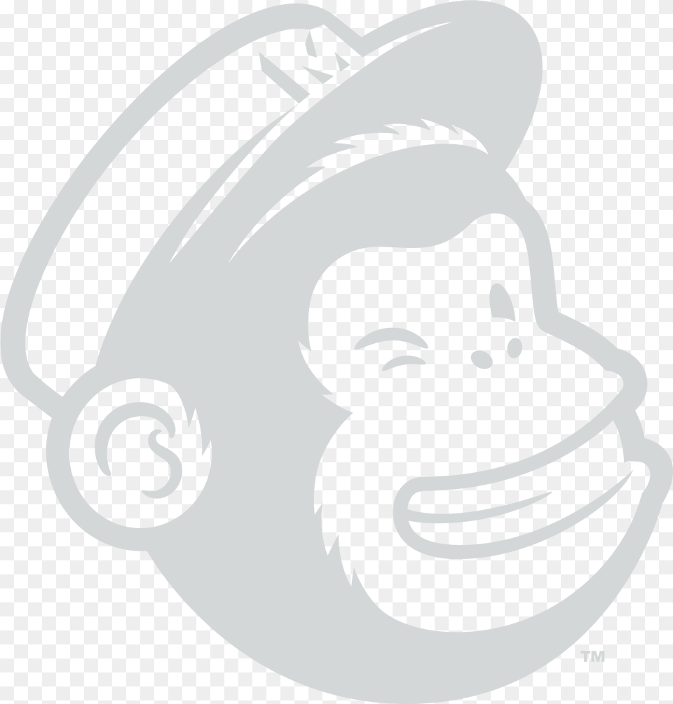 Mailchimp Logo Mailchimp Logo White, Stencil, Animal, Ape, Mammal Free Transparent Png