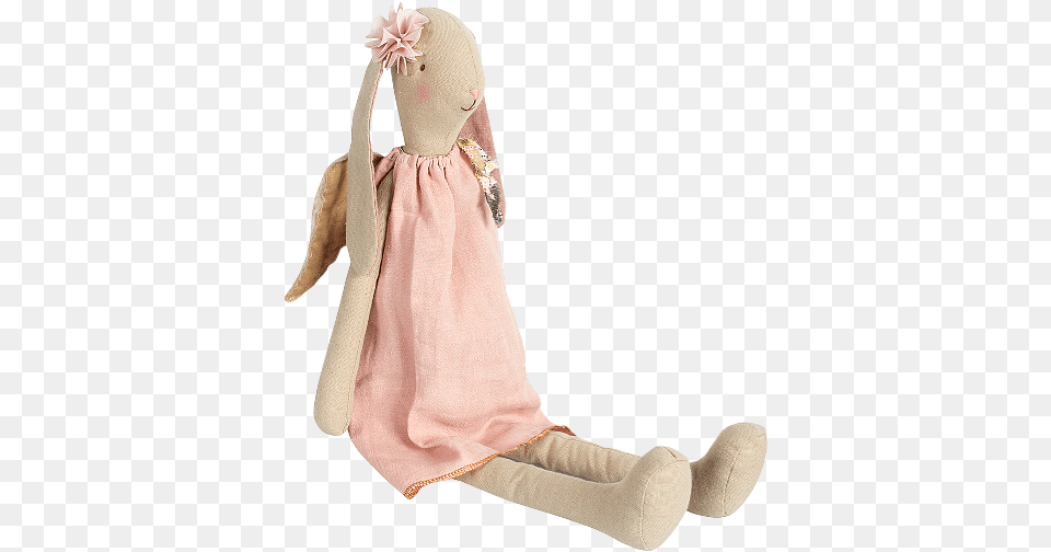 Maileg Medium Angel Bunny Gloria With Pink Dress Maileg Medium Bunny Bella, Doll, Toy, Child, Female Free Transparent Png