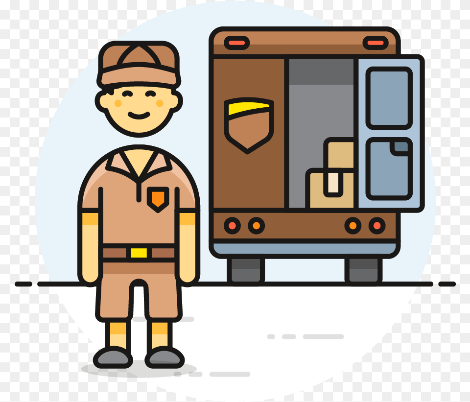 Mailman Truck Female Caucasian Cartoon Mailman Transparent Background, Face, Head, Person, Baby Free Png Download