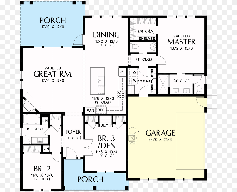 Main Floor Plan Image For Mascord Elm Tree Farm All Floor Plan, Diagram, Floor Plan Free Transparent Png