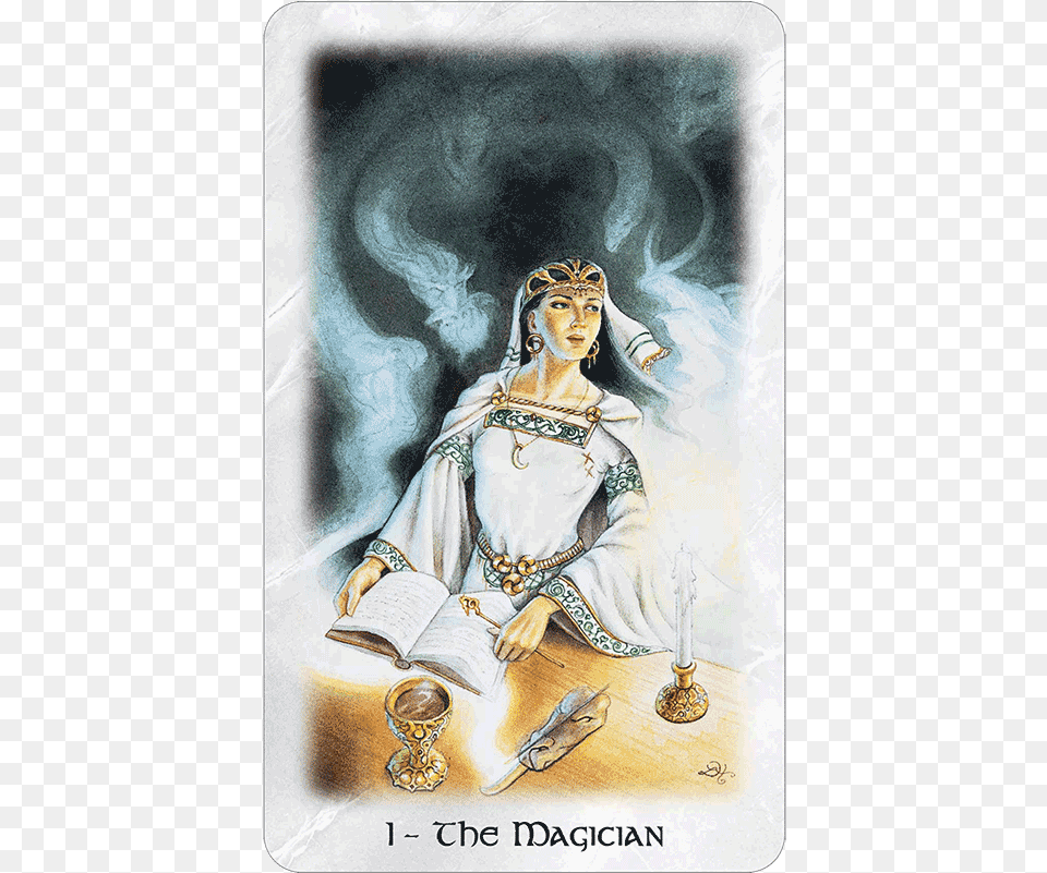 Main Menu Knight Of Pentacles Death The Magician Celtic Dragon Tarot Book, Publication, Adult, Wedding, Person Free Png Download