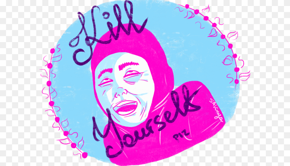 Main Pinkguykillyourself1 Poster, Face, Person, Head, Purple Png Image