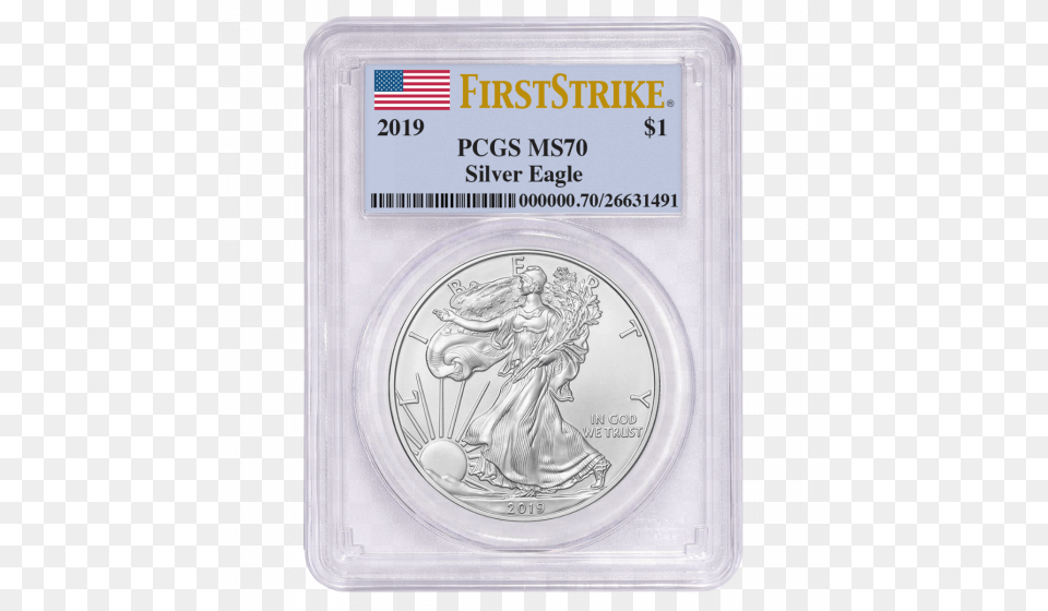 Main Product Photo Pcgs Ms70 Silver Eagle 2018, Coin, Money, Adult, Bride Png Image