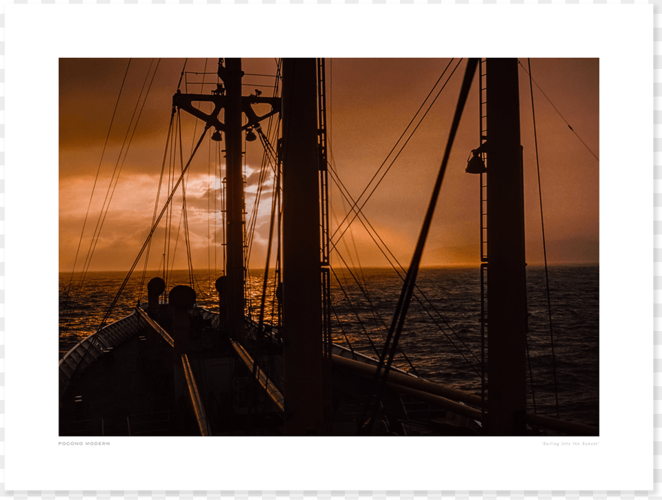 Main Sailing Into The Sunset, Boat, Watercraft, Vehicle, Transportation Png