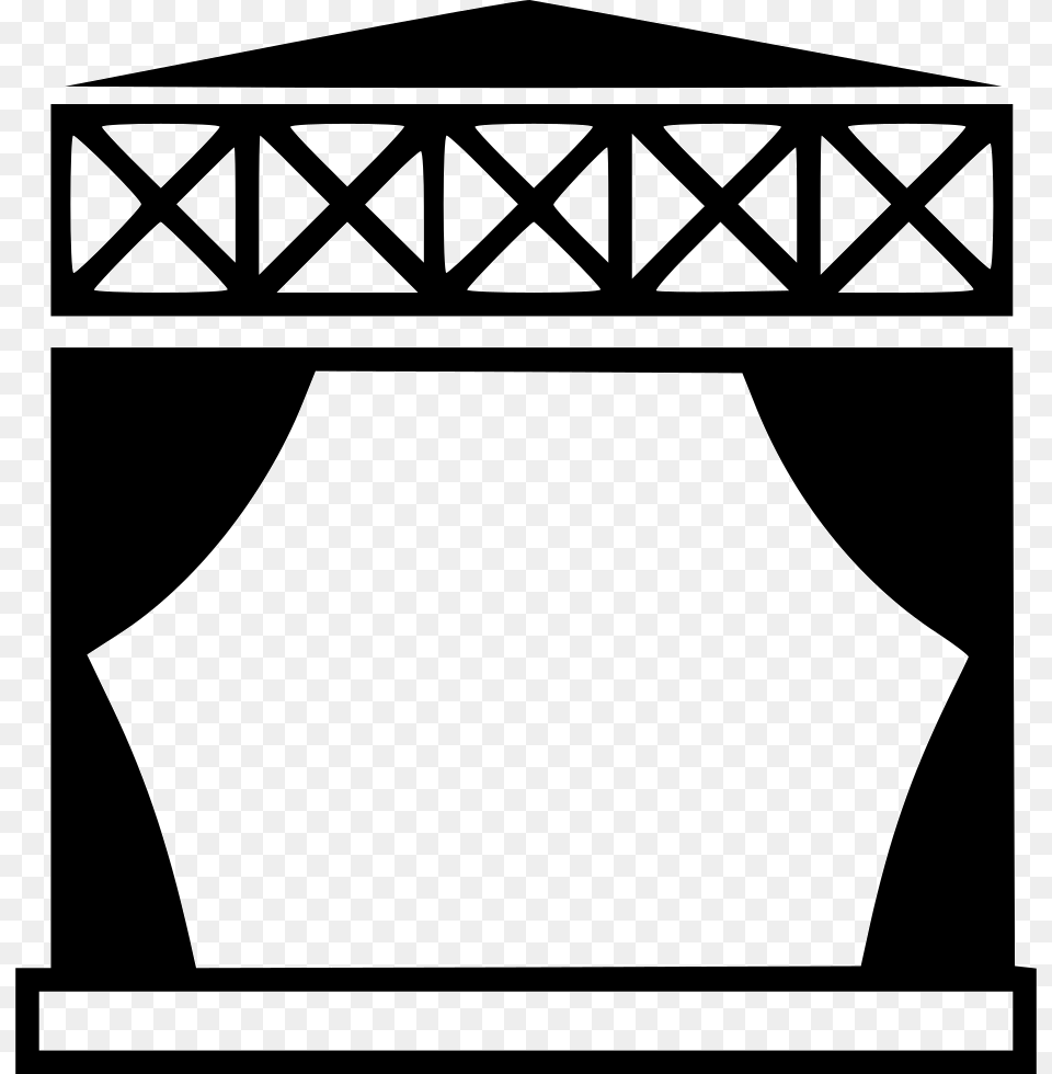 Main Stage Comments Stage Icon, Outdoors, Architecture, Gazebo, Stencil Free Transparent Png