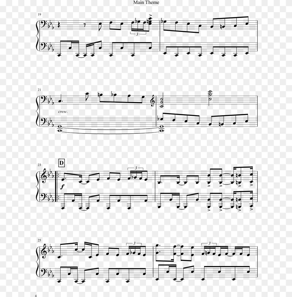 Main Theme Sheet Music Composed By Arrangement By Jester Twelfth Street Rag Guitar Tab, Gray Free Png