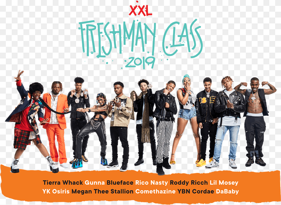 Main Tile Image Xxl Freshman Cypher 2019, Person, Advertisement, Clothing, Poster Free Png