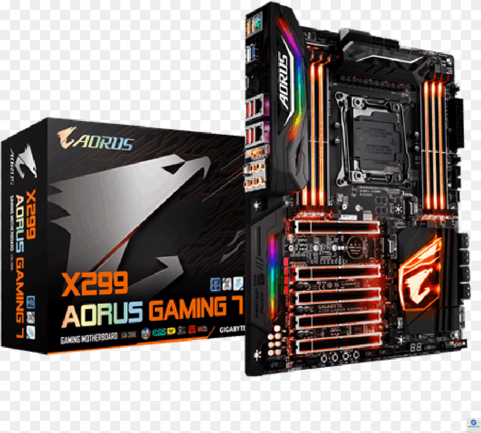 Mainboard Gigabyte Aorus X299 Gaming 7 Lga2066 Doble Motherboard Rgb, Computer Hardware, Electronics, Hardware, Scoreboard Free Png Download