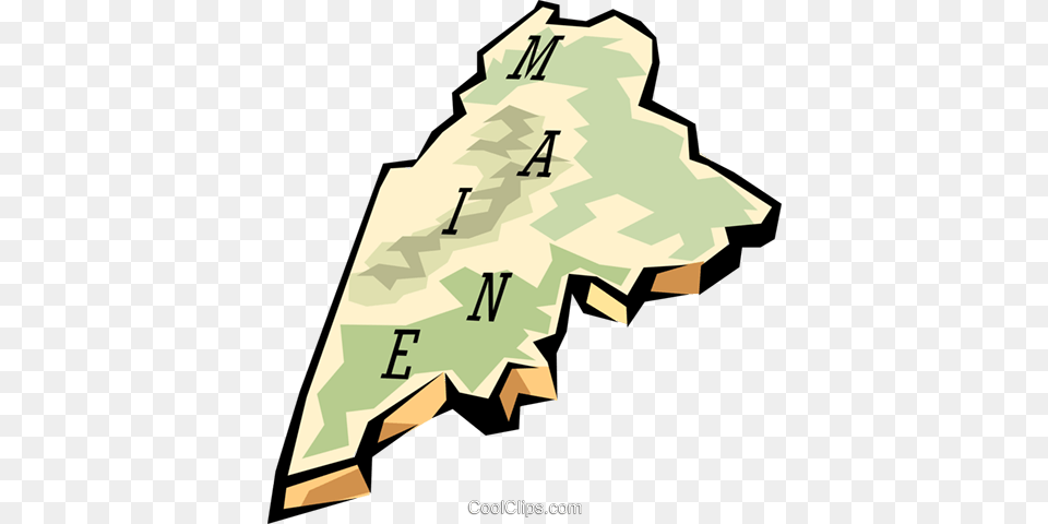 Maine State Map Royalty Vector Clip Art Illustration, Ammunition, Grenade, Weapon, Aircraft Free Png
