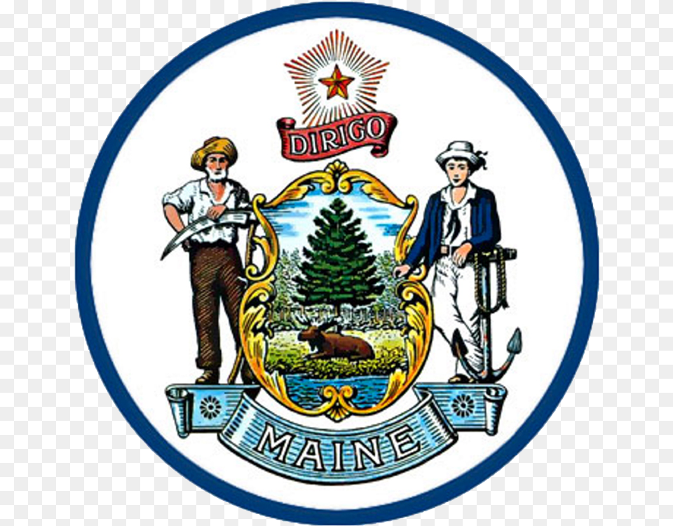 Maine State Seal Flag Maine State Seal, Adult, Person, Man, Male Png