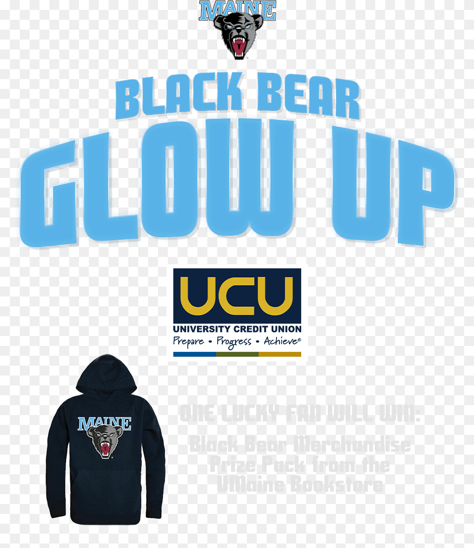 Maine University Credit Union 2020 Glow Up University Credit Union Maine, Sweatshirt, Sweater, Knitwear, Clothing Free Transparent Png
