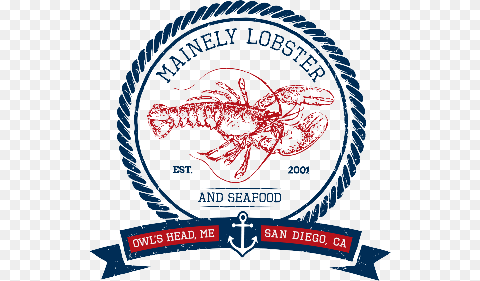 Mainely Lobsters Mainely Lobster Amp Seafood, Emblem, Symbol, Logo, Animal Free Transparent Png