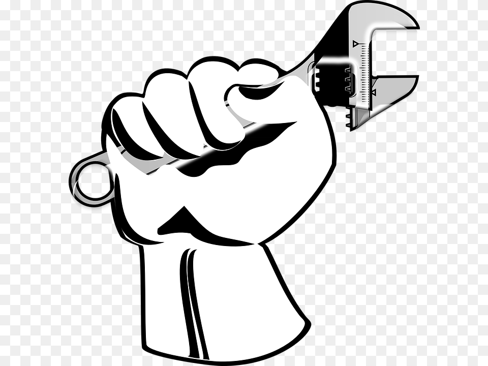 Maintenance Clipart Black And White Labour Day Hand, Body Part, Person, Fist, Adult Free Png Download