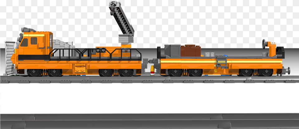 Maintenance Train Railroad Track Maintenance Lego, Locomotive, Railway, Transportation, Vehicle Free Transparent Png