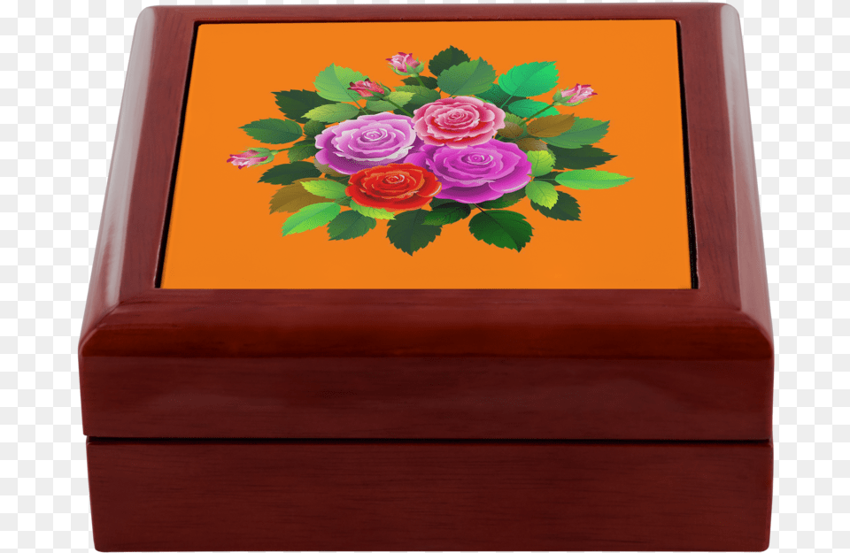 Maison D Elite Ceramic Tiled Elegant Quote Wood Jewelry Box, Rose, Plant, Flower, Flower Bouquet Free Transparent Png