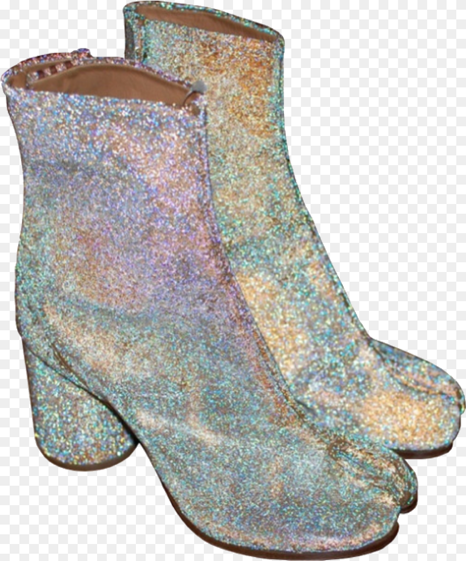 Maison Margiela Tabi Boots Glitter, Clothing, Footwear, Shoe, Boot Free Transparent Png