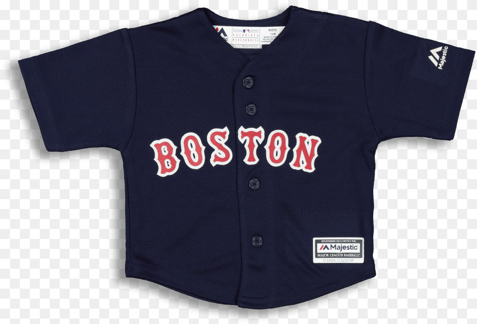 Majestic Athletic Infant Boston Red Sox Replica Jersey Navy Baseball Uniform, Clothing, Shirt, T-shirt, People Png Image