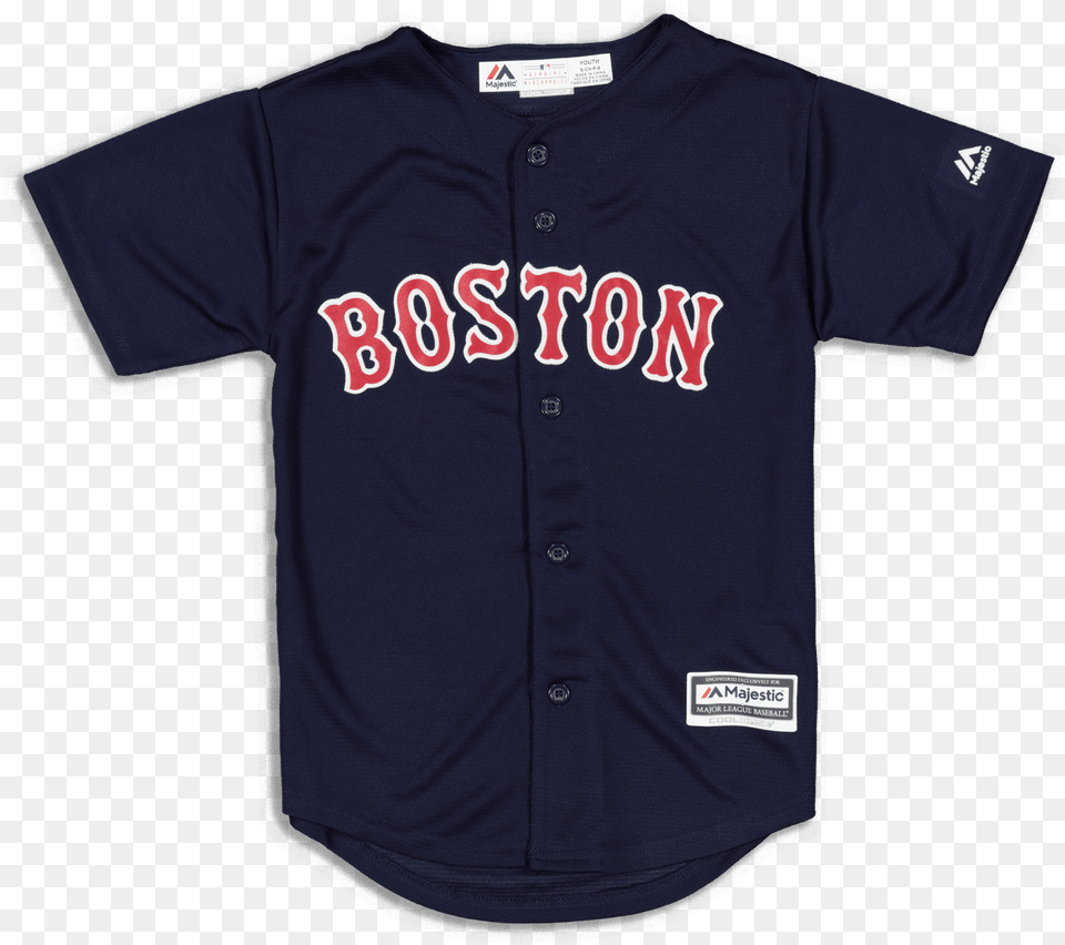 Majestic Athletic Kids Boston Red Sox Replica Jersey Navy Baseball Uniform, Clothing, People, Person, Shirt Png Image