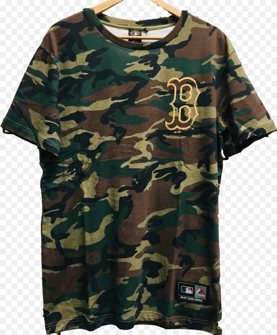 Majestic Athletic Mlb Boston Red Sox Chesney Tee Woodland Camo Military Uniform Free Png Download
