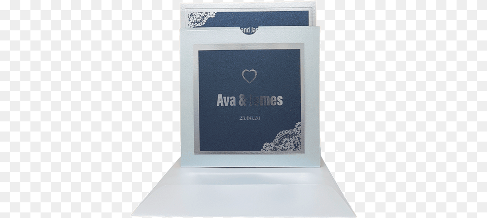 Majestic Moonlight Silver Pocket Invitation With Foil Border Box Free Transparent Png