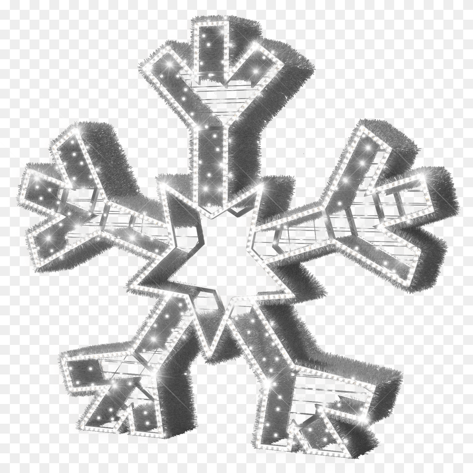 Majestic White Snowflake Cross, Nature, Outdoors, Snow Free Png Download