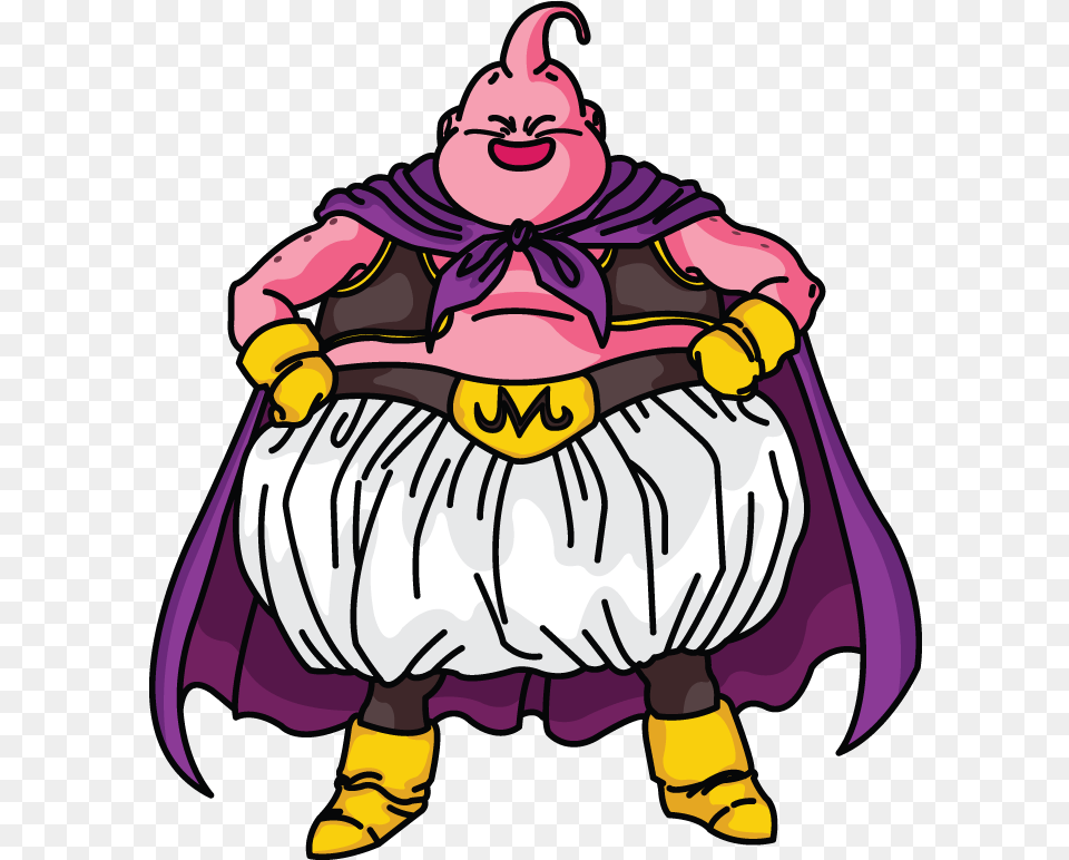 Majin Buu Anime Drawing Tutorial Httpbitly1qadqft Fictional Character, Purple, Cape, Clothing, Person Free Transparent Png