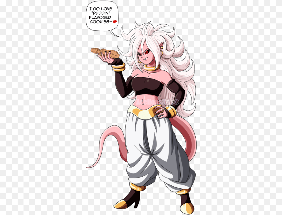 Majin Dragon Ball Fighterz Android Goku And Android 21 Love, Book, Comics, Publication, Baby Free Png