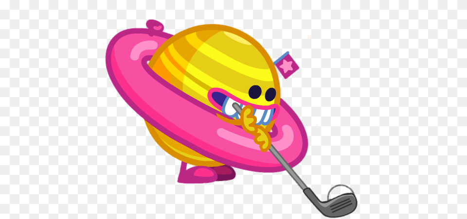 Major Moony The Cosmic Loony Hitting The Golf Ball, Toy, Food, Ketchup Free Png