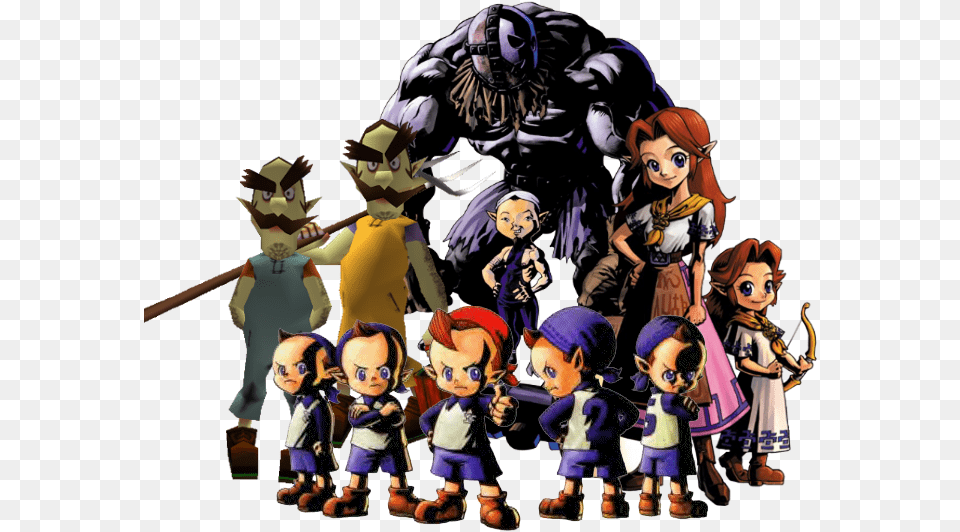 Majora S Mask Side Characters Majora39s Mask Characters, Publication, Book, Comics, Baby Free Transparent Png