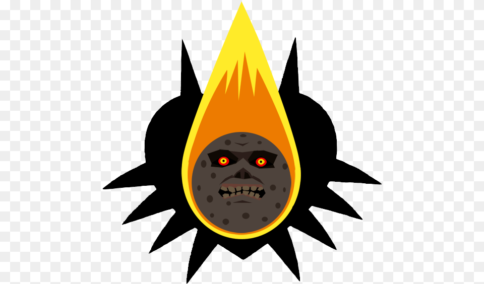 Majoras Mask Minimalist, Fire, Flame, Face, Head Png Image