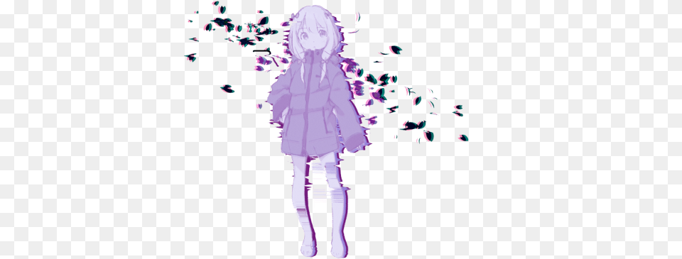 Make A Cool Anime Design Illustration, Purple, Clothing, Coat, Person Png Image