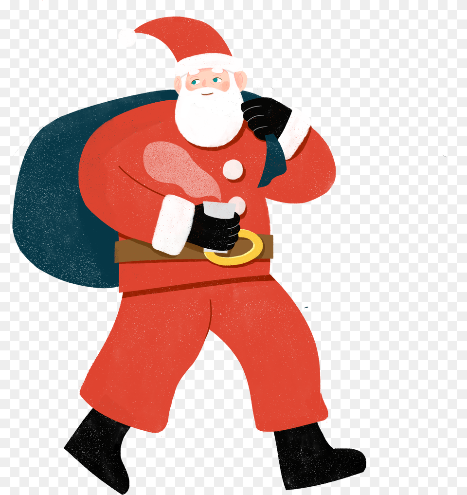 Make A Date With Santa Cartoon, People, Person, Clothing, Glove Png Image