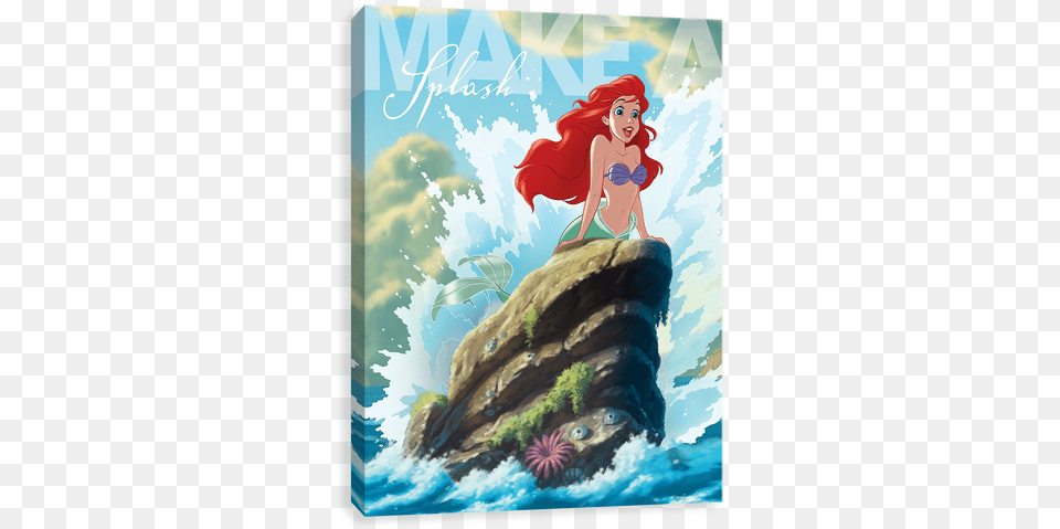 Make A Splash Little Mermaid 1989 Poster, Book, Comics, Publication, Art Free Png Download