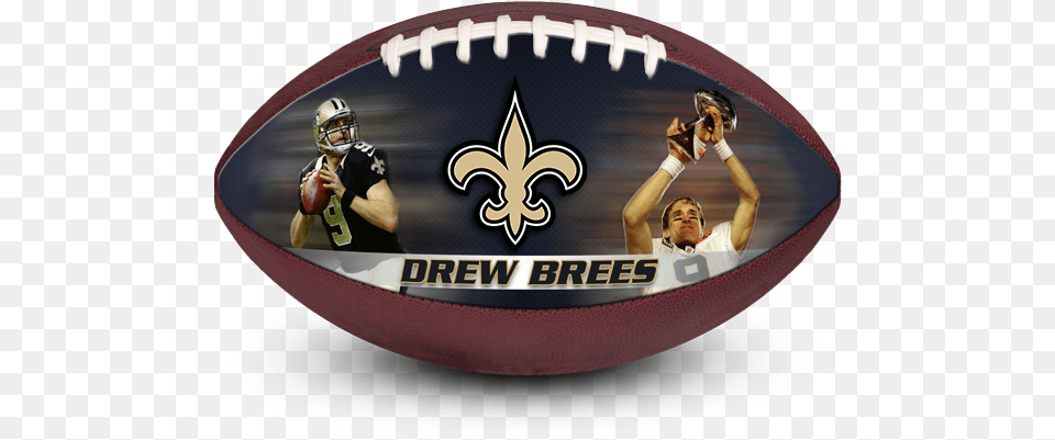 Make Aball Nfl Drew Brees Saints Birthday New Orleans Saints, Adult, Rugby Ball, Rugby, Person Free Png