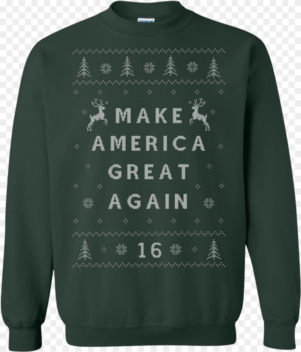 Make America Great Again Ugly Sweater Sweater, Clothing, Hoodie, Knitwear, Sweatshirt Free Png