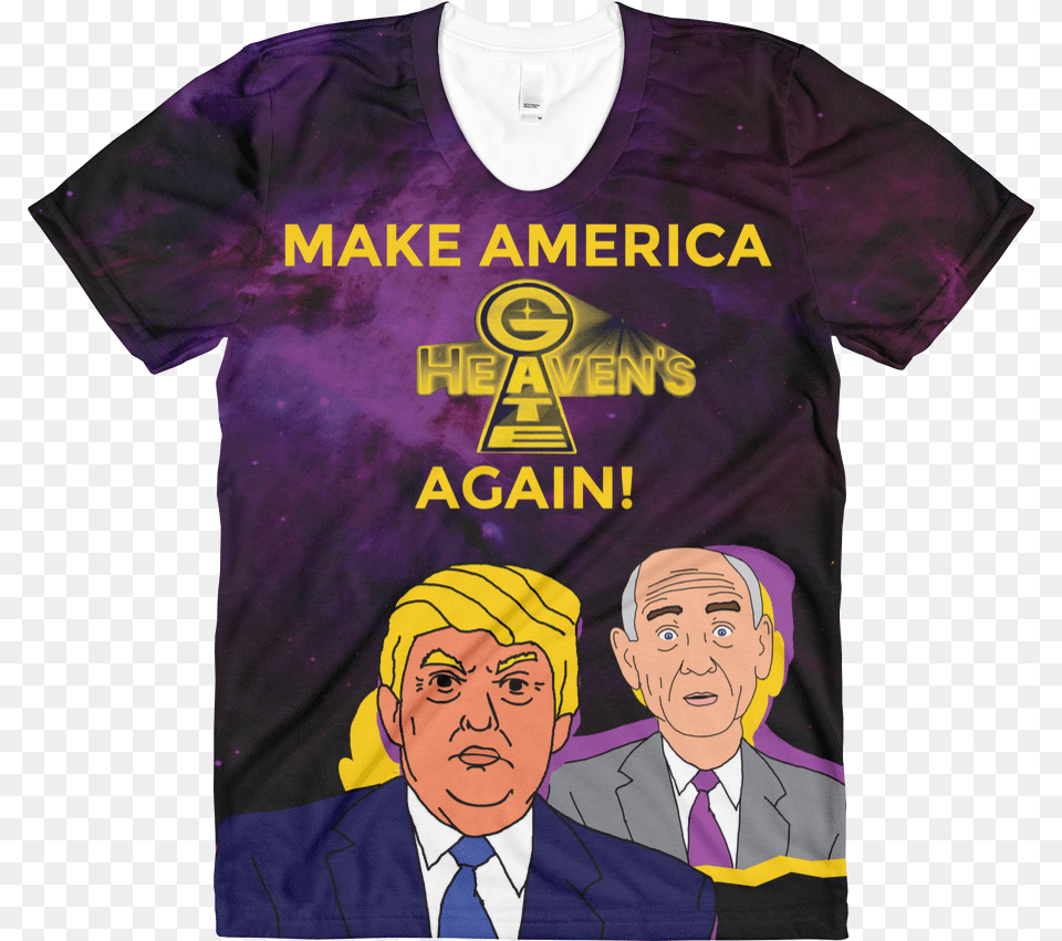 Make America Heaven39s Gate Again Heaven39s Gate T Shirt, T-shirt, Clothing, Person, Man Free Transparent Png